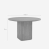 Tavolo da pranzo rotondo in legno nero 120cm per cucina soggiorno Tiwit Scelta