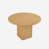 Tavolo da pranzo rotondo in legno nero 120cm per cucina soggiorno Tiwit Catalogo