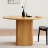 Tavolo da pranzo rotondo in legno nero 120cm per cucina soggiorno Tiwit Offerta