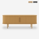 Mobile porta TV in legno vintage con ante scorrevoli cannettato Fersit Vendita