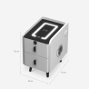 Comodino camera da letto bianco con luce LED e ricarica wireless Tainy Catalogo
