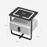 Comodino camera da letto con ricarica wireless luce LED e cassetto Klaas Catalogo