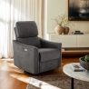 Poltrona relax elettrica ergonomica reclinabile in tessuto con USB Chiara Vendita