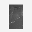 Duschwanne bündig mit dem Fußboden Kunstharz mit Marmor-Effekt 120x80cm Stone MM Angebot