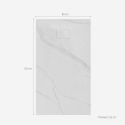 Piatto doccia filopavimento 120x80cm in resina effetto marmo Stone MM Catalogo