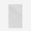 Piatto doccia rettangolare 120x90cm filopavimento effetto marmo Stone MM Offerta