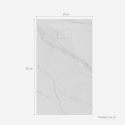 Piatto doccia rettangolare 120x90cm filopavimento effetto marmo Stone MM Catalogo