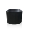 Vasca da bagno freestanding nera opaco 170x80cm scanalata Kimolos Dark Saldi