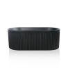 Vasca da bagno freestanding nera opaco 170x80cm scanalata Kimolos Dark Offerta