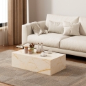 Couchtisch mit Marmor-Effekt im modernen Design 90x50x28cm Mahner Sales