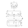 Vasca da bagno freestanding nero opaco rettangolare 170x75cm Lemno Dark Catalogo