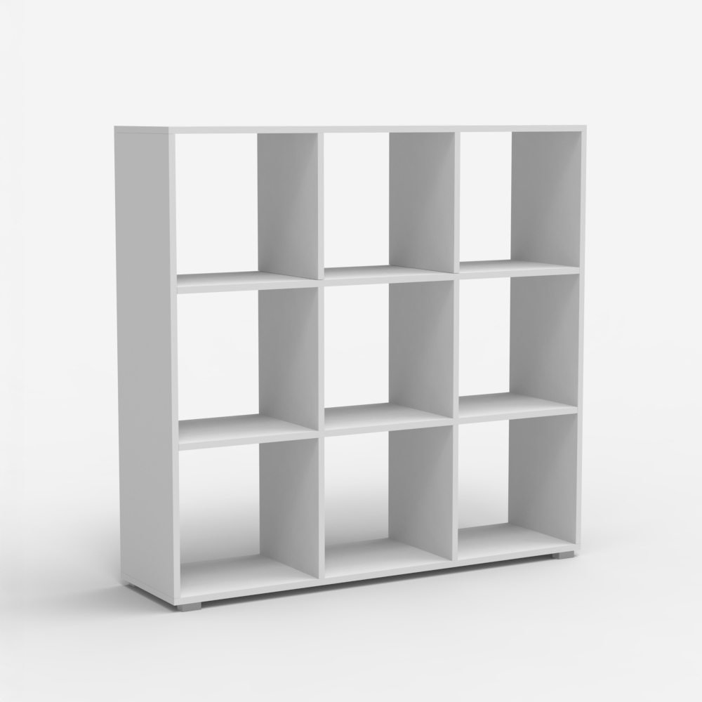 Libreria mobile bianca moderna in legno per soggiorno studio Wari Promozione Libreria mobile bianca moderna in legno per soggiorno studio Wari Promozione