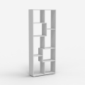Libreria design moderno da soggiorno studio bianca in legno Kajes Promozione