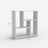 Libreria bassa per ufficio studio salotto bianca design moderno Zilly Offerta