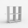 Libreria bassa bianco grigio moderna ufficio cameretta bambini Arkus Stock