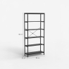 Libreria scaffale a parete stile minimal industriale metallo nero Murat Offerta