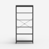 Libreria scaffale a parete stile minimal industriale metallo nero Murat Vendita