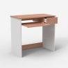 Scrivania salvaspazio 80cm ufficio smart working bianca e legno Madrid Vendita