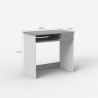 Scrivania salvaspazio 80cm ufficio smart working bianca e legno Madrid Saldi