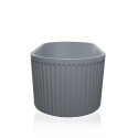 Vasca da bagno freestanding ovale 170x80cm scanalata grigio Kimolos  Moon Offerta