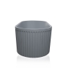 Vasca da bagno freestanding ovale 170x80cm scanalata grigio Kimolos  Moon Offerta