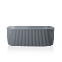 Vasca da bagno freestanding ovale 170x80cm scanalata grigio Kimolos  Moon Saldi