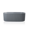 Vasca da bagno freestanding ovale 170x80cm scanalata grigio Kimolos  Moon Saldi