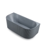 Vasca da bagno incasso moderna grigio opaco 170x80cm scanalata Delo Moon Vendita