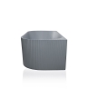 Vasca da bagno incasso moderna grigio opaco 170x80cm scanalata Delo Moon Offerta