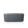 Vasca da bagno incasso moderna grigio opaco 170x80cm scanalata Delo Moon Saldi