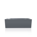 Einbau-Badewanne 170x80cm modern mattgrau geriffelt Delo Moon Rabatte