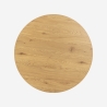 Tavolo sala da pranzo cucina rotondo in legno 120cm piedistallo Bering Saldi