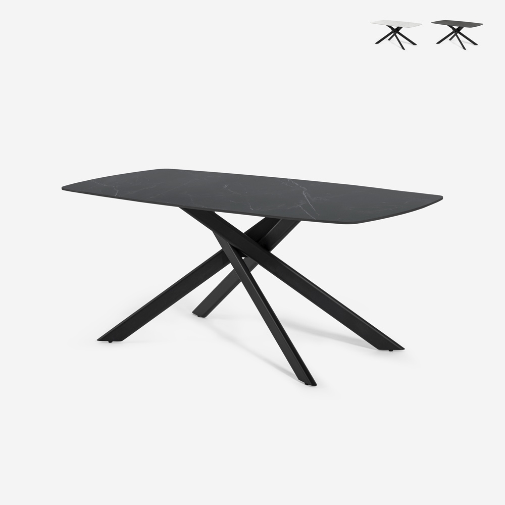 Tavolo sala da pranzo moderno 180x90cm design effetto marmo Tijuana Promozione Tavolo sala da pranzo moderno 180x90cm design effetto marmo Tijuana Promozione