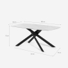 Tavolo sala da pranzo moderno 180x90cm design effetto marmo Tijuana Prezzo