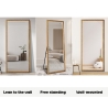 Specchio verticale dorato 180x80cm da parete con appoggio a terra Rektor Sconti
