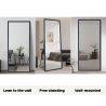 Specchio da terra parete design moderno 180x80cm grigio Heima Sconti