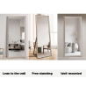 Specchio da terra parete decorativo 180x80cm con cornice classica Vestur-C Sconti