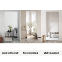 Specchio grande 180x80cm da appoggio a terra parete argento Hamstur-S Sconti
