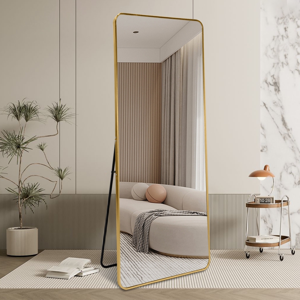 Miroir sur pied ou mural doré 180 cm vertical de design Arsen-G Promotion Miroir sur pied ou mural doré 180 cm vertical de design Arsen-G Promotion