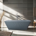 Vasca da bagno freestanding  rettangolare 170x75cm grigio opaco Arkoi Moon Promozione