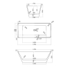 Vasca da bagno freestanding  rettangolare 170x75cm grigio opaco Arkoi Moon Catalogo