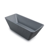 Vasca da bagno freestanding  rettangolare 170x75cm grigio opaco Arkoi Moon Vendita