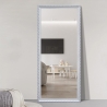 Specchio da terra parete 180x80cm con cornice classica argento Vestur-S Saldi
