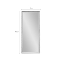 Specchio da terra parete 180x80cm con cornice classica argento Vestur-S Sconti