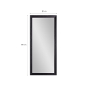 Specchio con cornice nera 180x80cm da parete appoggio a terra Aprikosa Stock