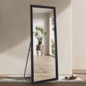 Specchio con cornice nera 180x80cm da parete appoggio a terra Aprikosa Offerta