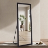 Specchio con cornice nera 180x80cm da parete appoggio a terra Aprikosa Offerta