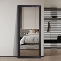 Specchio con cornice nera 180x80cm da parete appoggio a terra Aprikosa Saldi