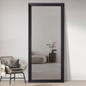 Specchio con cornice nera 180x80cm da parete appoggio a terra Aprikosa Sconti