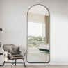 Specchio da muro parete con cornice nera 170x65cm design moderno Selur Catalogo